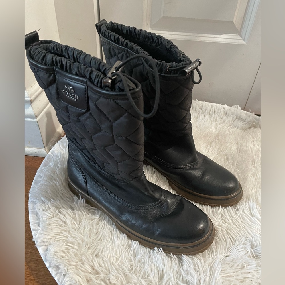 COACH leather short boots